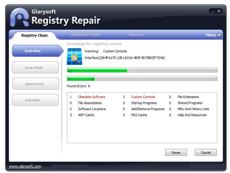 glarysoft registry repair free